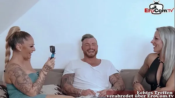 Friske German port milf at anal threesome ffm with tattoo nye film
